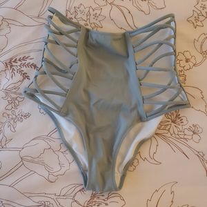 PINK high waisted bikini bottoms